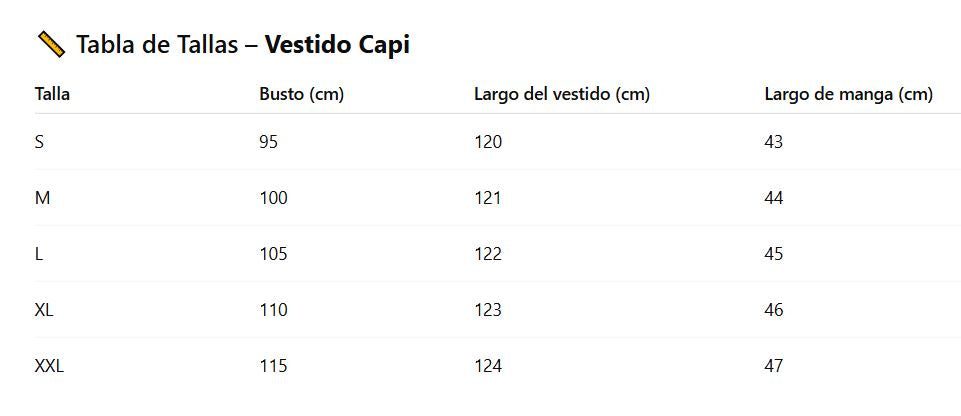 VESTIDO CAPI